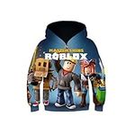 BackStri Boys Girls Roblox Hoodies Pullover Hooded Tops for Kids Sweatshirts (red, 7-8years)