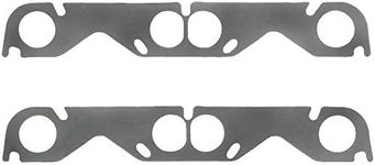 FELPRO Exhaust Gaskets, Header, Steel Core Laminate, Round Port, For Chevrolet, Small Block, Hooker/Stahl Adapter, Set