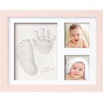 Baby Hand and Footprint Kit - Baby Footprint Kit, Baby Keepsake, Baby Shower Gifts for Mom,Baby Picture Frame for Baby Registry Boys,Girls,Baby Photo Frame,Personalized Baby Gifts (Petal Pink)