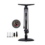 GOBKO Bike Pump Bicycle Floor Pump with Gauge, Bicycle Pumps with Presta and Schrader tire Pump multifunctional Air Pump for Road Bike MTB Sports Balls Pump High Pressure 160Psi &11Bar