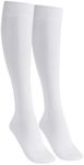 Dress Up America White Knee High Socks for Adults - Cotton Knee High White Socks for Women and Men - Girls Uniform Socks - Ideal for Colonial Costumes