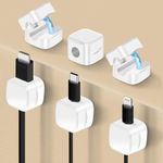 6 Pack Magnetic Cable Clips, NISTARCE Cord Organizer,Cable Holder [Strong Adhesive] Wire Phone USB Charger Cord Holder Keeper Organizer for Nightstand,Home,Office,Car,Desk (White)