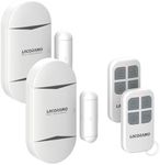 LACORAMO Door Alarm Sensor - Premium Quality - Wireless Magnetically Triggered Window Alarm, 130 db Siren Security Entry Burglar Alert with 2 Remote Controls for Protecting Kids Safety, Home, Shop