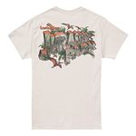 Cotton Soul Jurassic Park Greetings Logo Unisex T Shirt, Natural, XX-Large