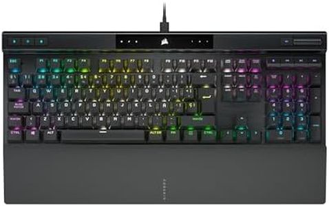 Corsair K70 RGB PRO Wired Mechanical Gaming Keyboard (CHERRY MX RGB Red Switches: Linear and Fast, 8,000Hz Hyper-Polling, PBT DOUBLE-SHOT PRO Keycaps, Soft-Touch Palm Rest) QWERTY, NA - Black