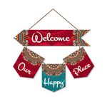 Artvibes Welcome Quote Decorative Wall Art MDF Wood Wall Hanger for Living Room | Bedroom | Gifts | Wooden Home Decor | Welcome Sign Decoration Quotes Items | Modern Artworks Hangings (WH_6420N)