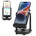 Seltureone Phone Swing Compatible for Po-ke-mon GO Plus Cellphone Pedometer Steps Counter Accessories, (Super Mute) (Support 2 Phones) Quick Steps Earning Device with USB Cable, Phone Holder- Black