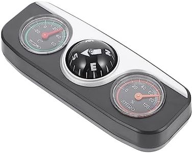 Beatifufu Tipo-R Termómetro Coche Brújula Coche Termómetro Brújula Navegación del Coche Dirección Brújula Termómetro Higrómetro Brújula Car Dash Mount Compass Navegación del Vehículo Bolas