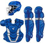 Easton Gametime Baseball Catchers Equipment Box Set Youth 2020 Small Helmet 15 in Chest Protector + Commotio Cordis Foam 14 in Leg Guards Steel Cage NOCSAE Approved All Levels, One Size, Multi (8065178)