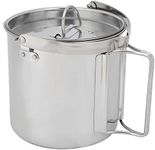 1.2L Portable Stainless Steel Outdoor Camping Hiking Hanging Water Pot Kettle Coffee Pot Kitchenware