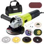 DEWINNER Angle Grinder 1000W 2000-12000 RPM with 20 Accessorie,125mm Corded Angle Grinder with Canvas Handbag, Used for Cutting and Grinding, Polishing, Metal, Wood, Ceramic, Stone