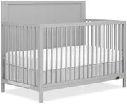 Dream On Me Dillian 5-in-1 Convertible Crib in Pebble Grey, JPMA & Greenguard Gold Certified, Crafted with New Zealand Pinewood