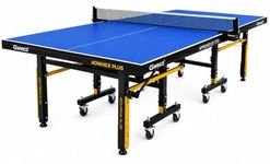 GYMNCO Advanced Plus 25 MM (TT Table for Uniform Bounce Surface with UV Tech Technology) with Levelers Top 25 mm Cover + 2 TT Rackets &Balls