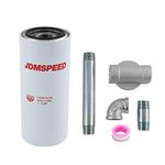 DICMIC 1200KTF7018 Fuel Filter Spin-on Particulate Replacement for Transfer Pump FR112 FR1210G FR610G 25 GPM 3/4” with 1200KTG9075 Filter Head and 3/4” ST Elbow and 3/4 x 7” Nipple