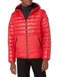 Kenneth Cole New York Men's Quilted Midweight Puffer Jacket, Red, XL