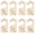 8pcs Baby Closet Dividers for Organizer, Nursery Closet Dividers Double-Sided Infant Wardrobe Dividers from Newborn to Toddler for Nursery Decoration