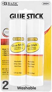 BAZIC Products Glue Stick 36g/1.27 Oz, Multi-Purpose Acid Free, Glue Sticks Set Ideal for Photos Paper Kids at School Home Office (2/Pack), 1-Pack