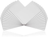 " WHNOATOC 25 Pack - Premium Blank PVC Cards for ID Badge Printers - Graphic Quality Off-White Plastic Compatible with Most Photo ID Badge Printers (Not for Inkjet Printers) "