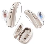 LINNER Clarity Rechargeable Hearing Aids for Seniors, OTC Hearing Amplifier with Noise Cancelling for Adults Moderate to Severe Heaing Loss, Sound Amplification Earing Domes with Battery Charging Box