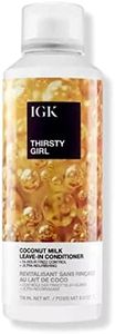 IGK THIRSTY GIRL Coconut Milk Leave-In Conditioner | Hydrate + Strengthen + Frizz Control | Vegan + Cruelty Free | 5 Oz