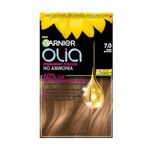 Garnier Olia Permanent Hair Dye, No Ammonia, Full Grey Coverage, Long-lasting Colour & Shine, Vegan Formula, Colour: 7.0 Dark Blonde, 230g