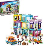 LEGO Friends Main Street Building, Heartlake City Café & Hair Salon 41704, Modular Building Toy Doll House for Pretend Play Fun with Shops, Hair Salon and Mini Dolls, Gift Idea for Kids Girls Boys 8+