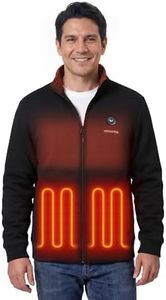 Venustas Men’s Heated Sweater Jacket with Battery, Lightweight Electric Knit Jacket for Warm Layer for Outdoor & Everyday Use