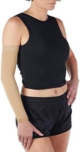 Mojo Compression Socks - Medical Opaque Lymphedema Compression Arm Sleeve - Wrist & Elbow - 20-30mmHg - Unisex - Beige, XX-Large