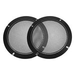 uxcell Speaker Grill Cover 6.5 Inch 184mm Mesh Decorative Circle Subwoofer Guard Protector Black 2pcs