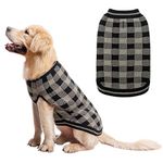 KOOLTAIL Dog Winter Jumper Classic Plaid Dog Knitwear Sweater Soft Baseball Shirt Design for Pet Cold Weather Wearing