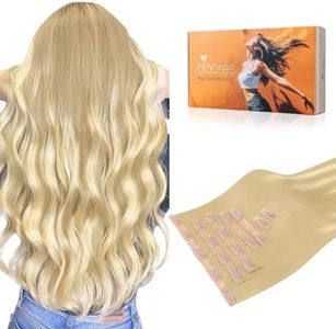 DOORES Clip in Hair Extensions Human Hair, Fast 5 Minutes Installation