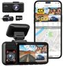 REDTIGER F17 4K 3 Channel Dash Cam 5G WiFi Built-in GPS, Free 64GB Card, 2160P+1080P+1080P Front and Rear Inside Loop Recording, Triple Car Camera with 3 Inch Screen, IR Night View, WDR, Parking Mode