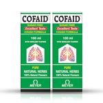 Cofaid Liquid, An Herbal Expectorant Formula With Natural Extracts Of Yashtimadhu, Shunthi To Relieve Cough, Tuberculosis, Rhinitis, Asthma |Sugar Free Herbal 100Ml Syrup (Pack of 2)