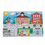 Community Helpers Giant Sticker Scene - 12 Pieces - Educational and Learning Activities for Kids