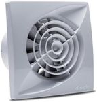 Devola 100mm Bathroom Extractor Fan with Timer, Quiet Mixed Flow Fan, 4 inch Bathroom Fan, Kitchen Fan, Made in Britain (Timer Model) - DVQF100T