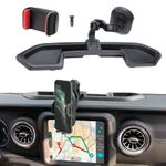 Upgraded Phone Mount for 2020 2021 2022 2023 Jeep Wrangler JL JLU & Gladiator JT 4XE, Multi-Mount Phone Holder Dash Tray System Kit with Extension Arm Metal Ball Fit for Oil-Electric Version 4xe