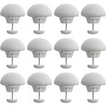 Yikki 12Pcs Mushroom Duvet Clips, Non-Slip Duvet Cover Clips to Keep Duvet in Place, Comforter Quilt Holder Fixator with One-Key Unlock for Blanket Bed Sheet Curtain Socks Mattress Covers (Grey)