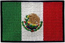 EmbTao Mexico Flag Embroidered Patch Mexican Iron On Sew On National Emblem