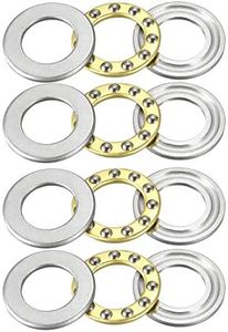 uxcell F12-21M Thrust Ball Bearings 12mm x 21mm x 5mm Chrome Steel Single Direction 4pcs