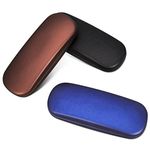 Yorgewd 3 Pack Glasses Case Hard Shell for Women Men, Portable Eyeglasses Case Retro Eyeglasses Holder Box for Travel Study Work