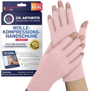 Damen Arthritis Kompressions-Handschuhe von Ärzten entwickelt und Handbuch (evtl. nicht in deutscher Sprache). Lindert Symptome von Arthritis, Raynaud-Krankheit und Karpaltunnelsyndrom.