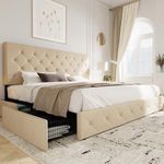 Allewie Upholstered King Size Platf