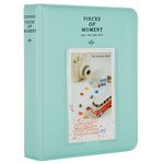 CAIUL [Instax Mini 9 Photo Album] Compatible Pieces of Moment Book Album for Films of Fujiflm Instax Mini 7s 8 8+ 9 25 26 50s 70 90 (64 Photos, Ice Blue)