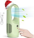 Advwin Bladeless Desk Fan, 3 Speed Portable Fan, Portable Rechargeable USB Breeze Quiet Fan for Home, Office, Bedroom, Living Room, Dorm Green