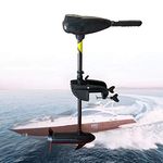 Fayelong Electric Trolling Motor 34/50/60/65LBS Thrust Transom Mounted Saltwater Kayak Motor with 9 Levels of Colorful Power Display and 8 Variable Speed for Inflatable Fishing Boats (34lb Thrust)