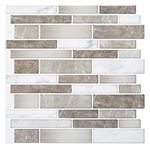 Art3d 10 Sheets Premium Self-Adhesive Kitchen Backsplash Tiles in Marble, 30 * 30cm