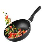 Kitchen King Wok Non Stick Induction Wok Aluminium Classic Non Stick with Induction Oven Safe Wok Deep Stir Fry Pan Wok with Safe Bakelite Handle Premium Cookware (28cm)