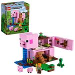 LEGO Minecraft The Pig House, 21170 with Alex, Creeper and 2 Pig Figures, Animal Building Toy, Great Gift for Kids, Boys & Girls Ages 8+