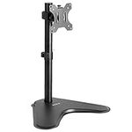 VIVO Single Monitor Desk Stand, Holds Screens up to 32 inch Regular and 38 inch Ultrawide, Freestanding VESA Steel Mount Base, Adjustable Height, Tilt, Swivel, Rotation, Black, STAND-V001H