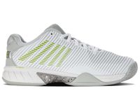 K-Swiss Performance Women's Hypercourt Express 2 Tennis Shoes, White/Gray Violet/Lime Green, 5.5 UK